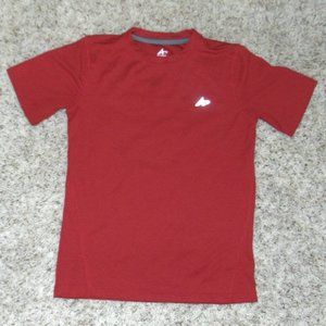 *T-Shirt Athletech Red sz 10/12 Short Sleeve Crew Athletic Cut Mesh Boys